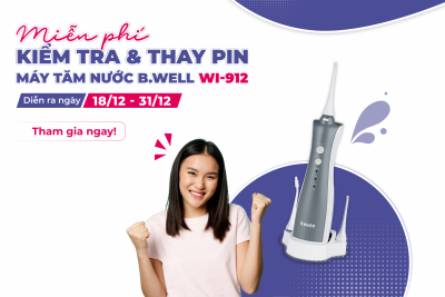KIỂM TRA & THAY PIN TĂM NƯỚC B.WELL SWISS WI-912 CHÍNH HÃNG